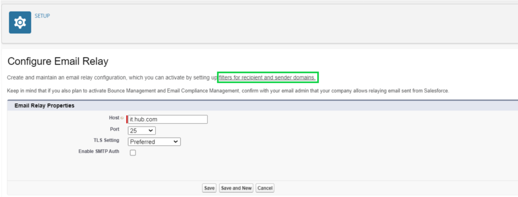 Configure Email Relay